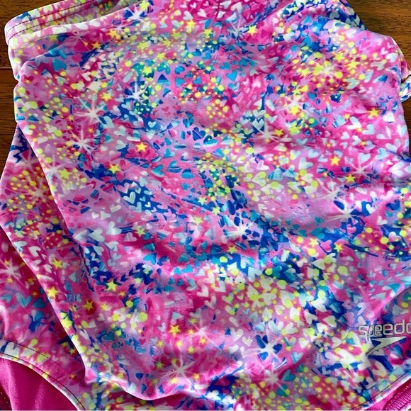 Speedo girls swimsuit one piece pink purple size small - Picture 2 of 11